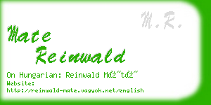 mate reinwald business card